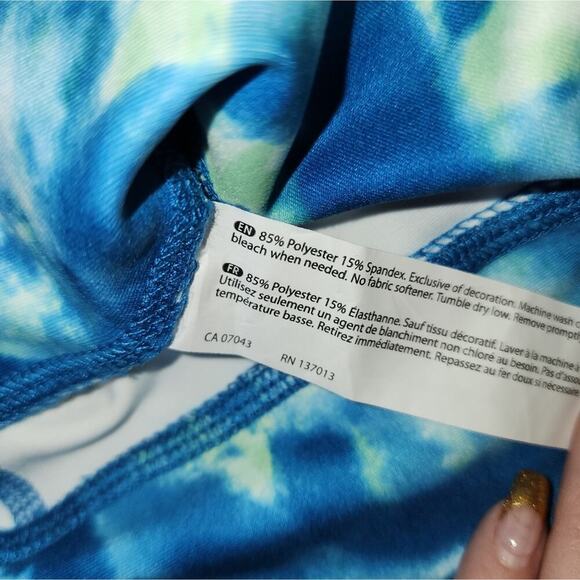 WILDFOX TIE DYE BLUE LEGGINGS MED - Picture 8 of 9